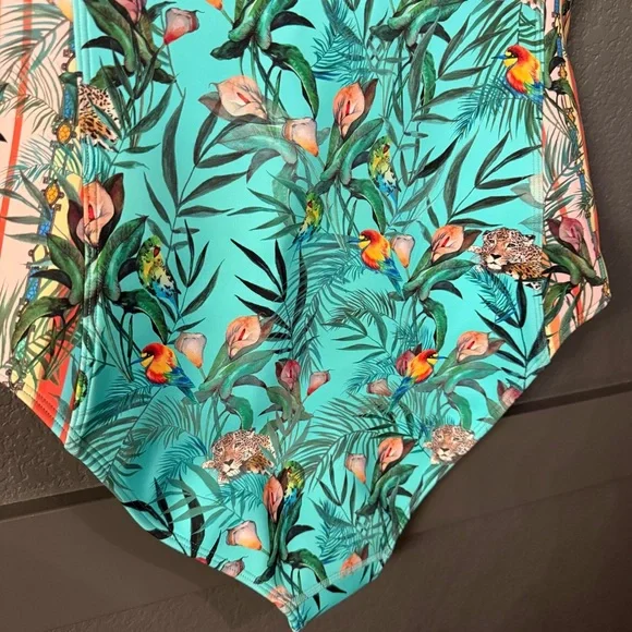 JOHNNY WAS • Tania neoprene jungle print one piece swimsuit - Large - Picture 14 of 14